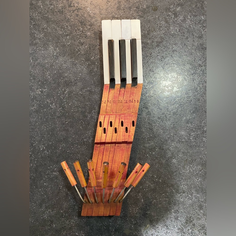 Artist’s Handmade key/jewelry holder made from vintage reclaimed piano keys